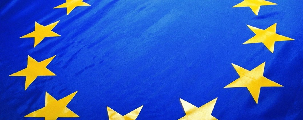 Blue background with yellow stars in a circle